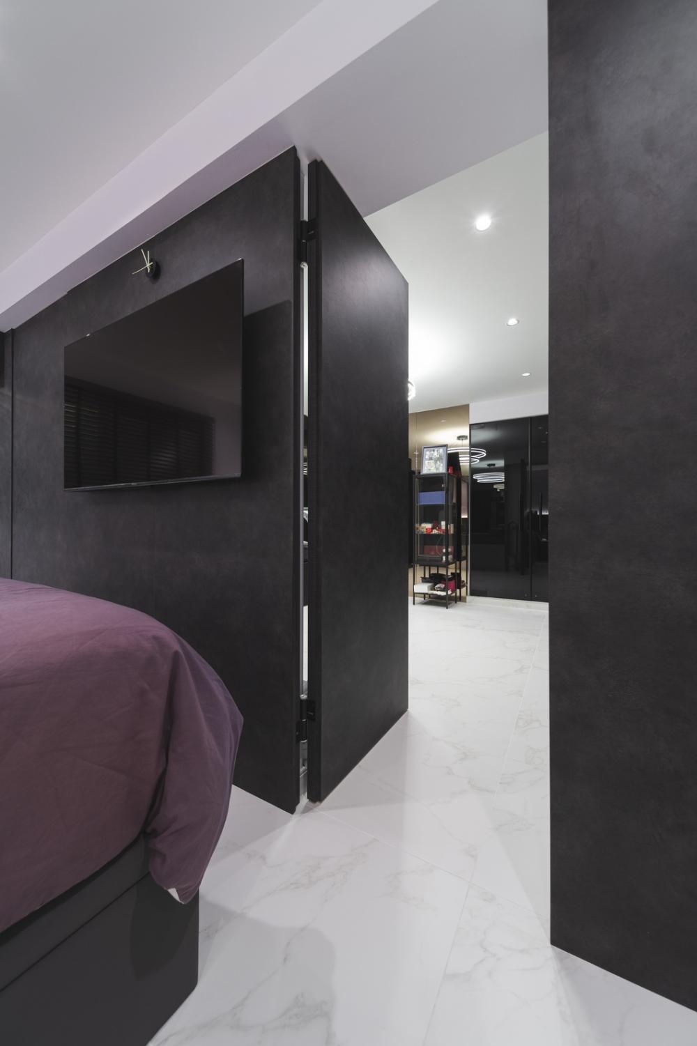 Modern Bedroom with Cove Lighting and Ceiling Light