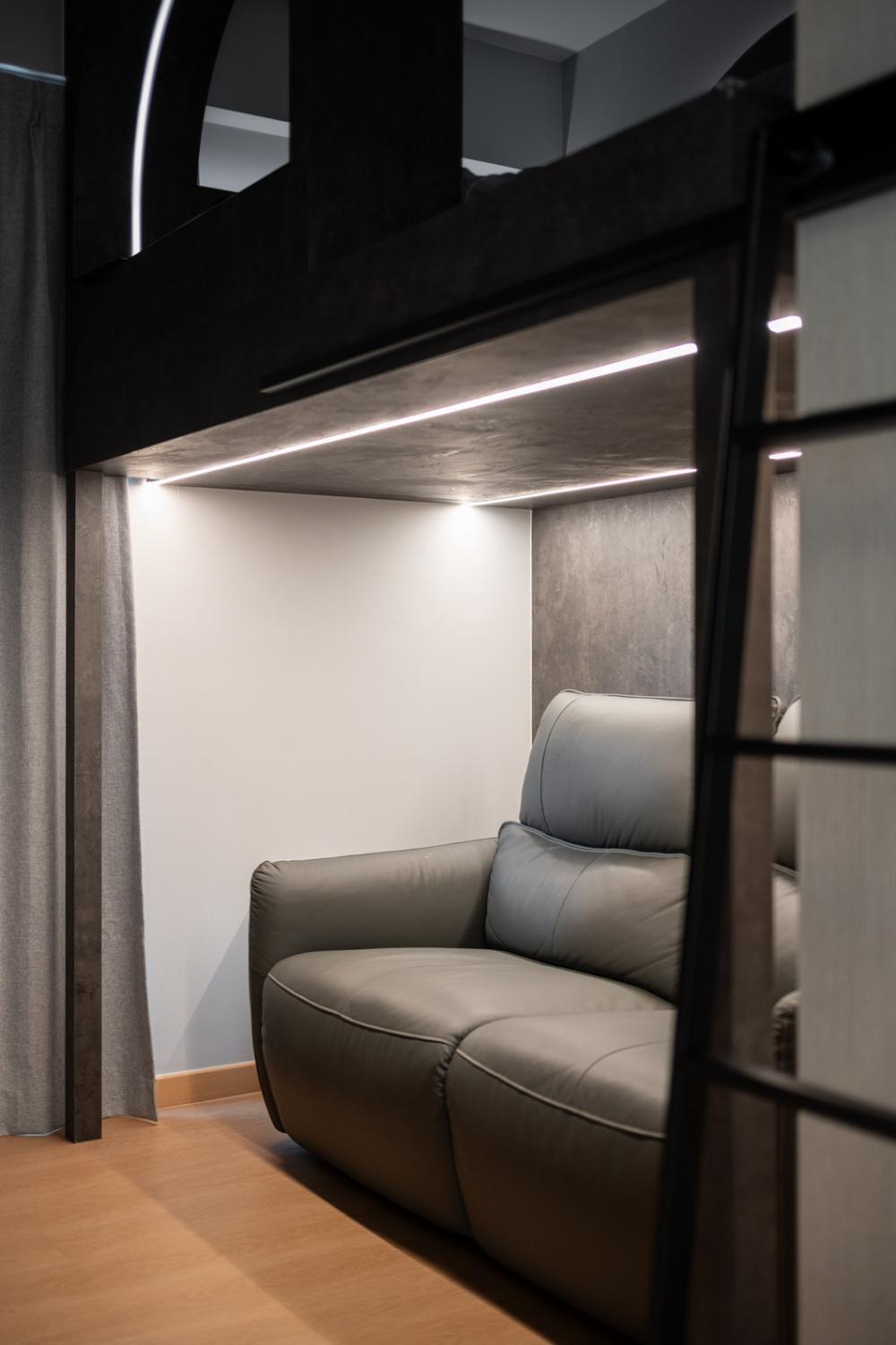 Modern Mezzanine with Loft and Sofa