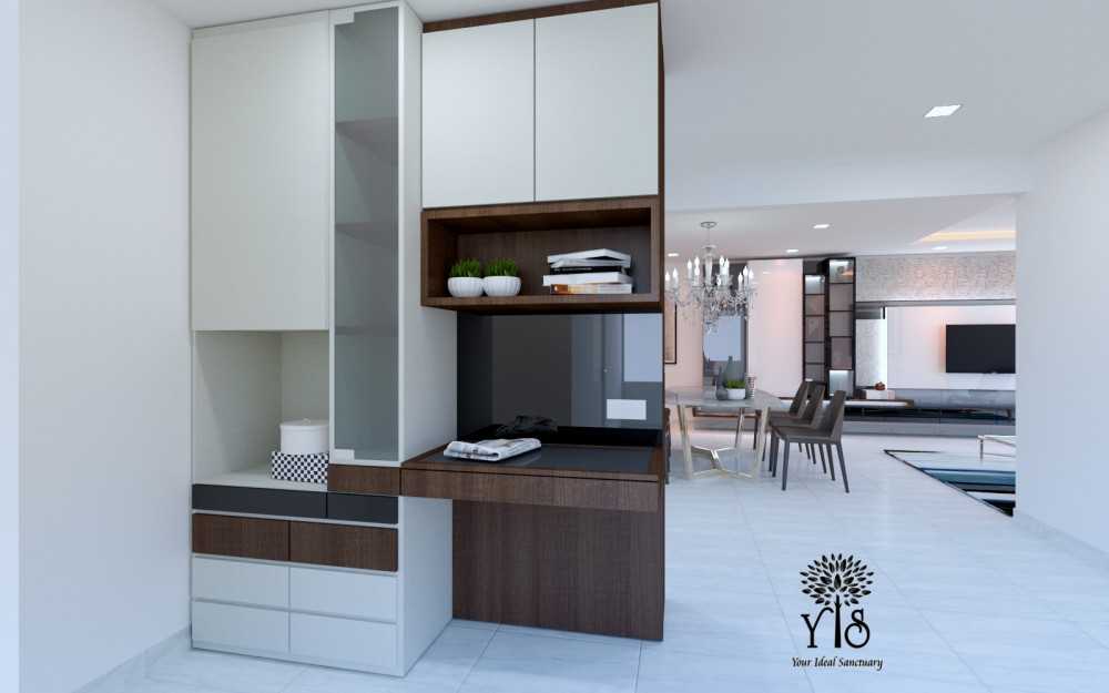 Modern Study with Bookshelf and Desk
