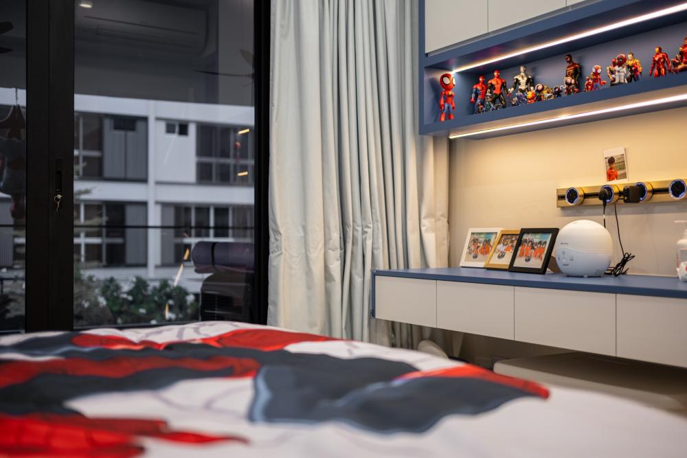 Modern Kids Room with Bookshelf and Toys