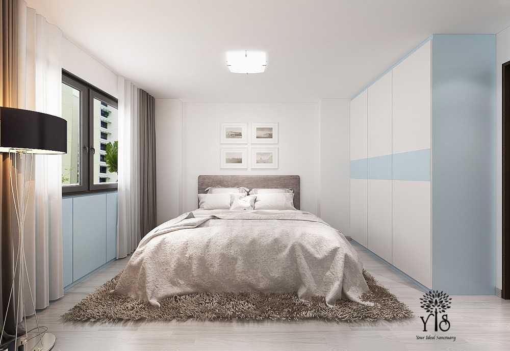 Industrial Bedroom with Vinyl Flooring and Wood Flooring