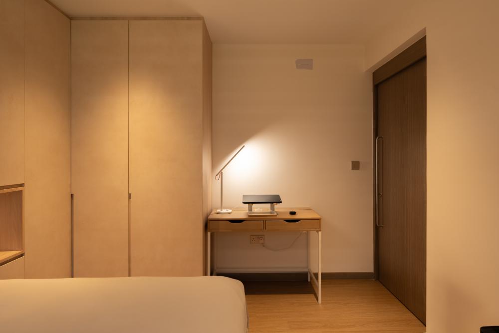 Scandinavian Bedroom with Wardrobe and Sliding Wardrobe