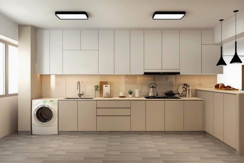 Modern Kitchen with Open Kitchen and Kitchen Backsplash