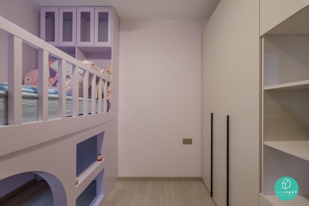 Minimalist Kids Room with Built-in Bed and Children's Storage