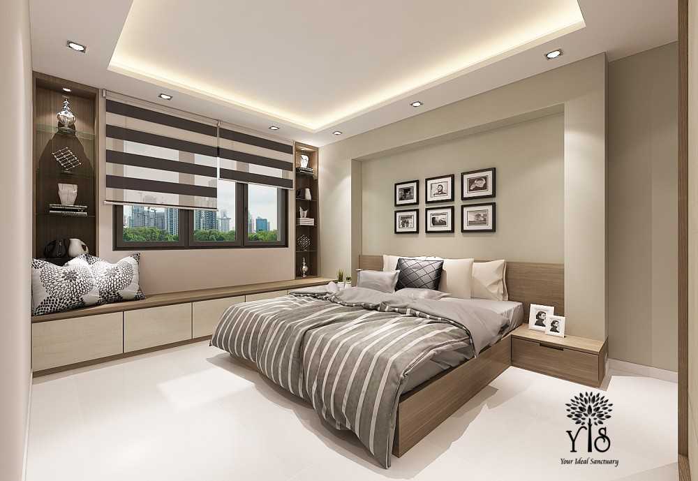 Modern Bedroom with Settee and Drop Ceiling