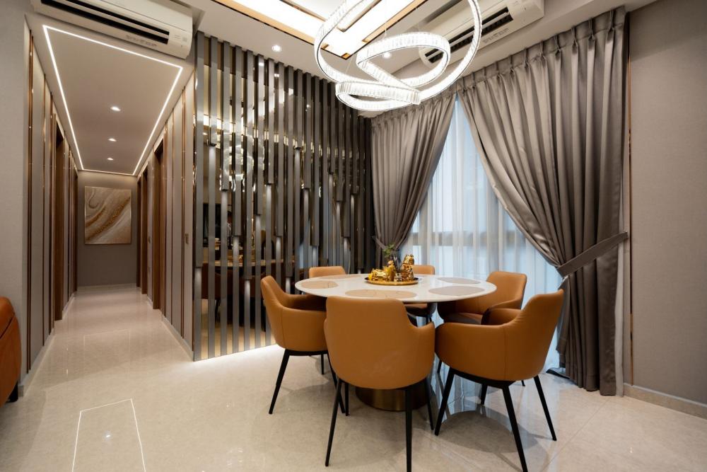 Contemporary Living Room with Lighting and Decorative Lighting