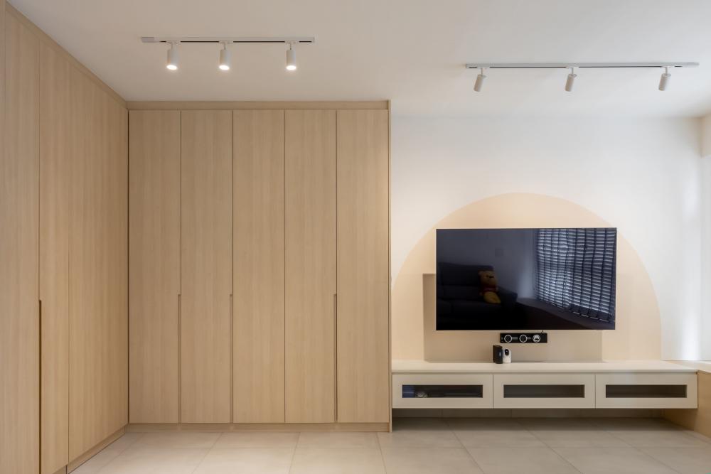 Scandinavian Living Room with TV Console and Storage Cabinets