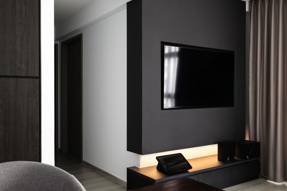 Minimalist Living Room with Sofa and TV