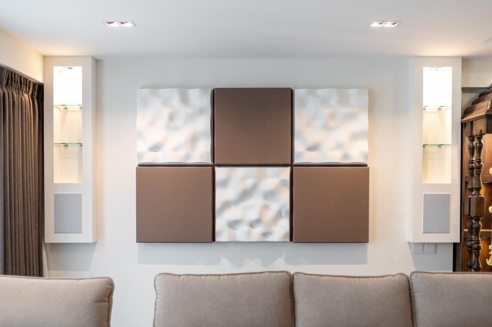 Modern Living Room with Altar and Downlights