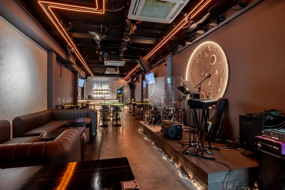 Modern Pub with Sofa and L-Shaped Sofas