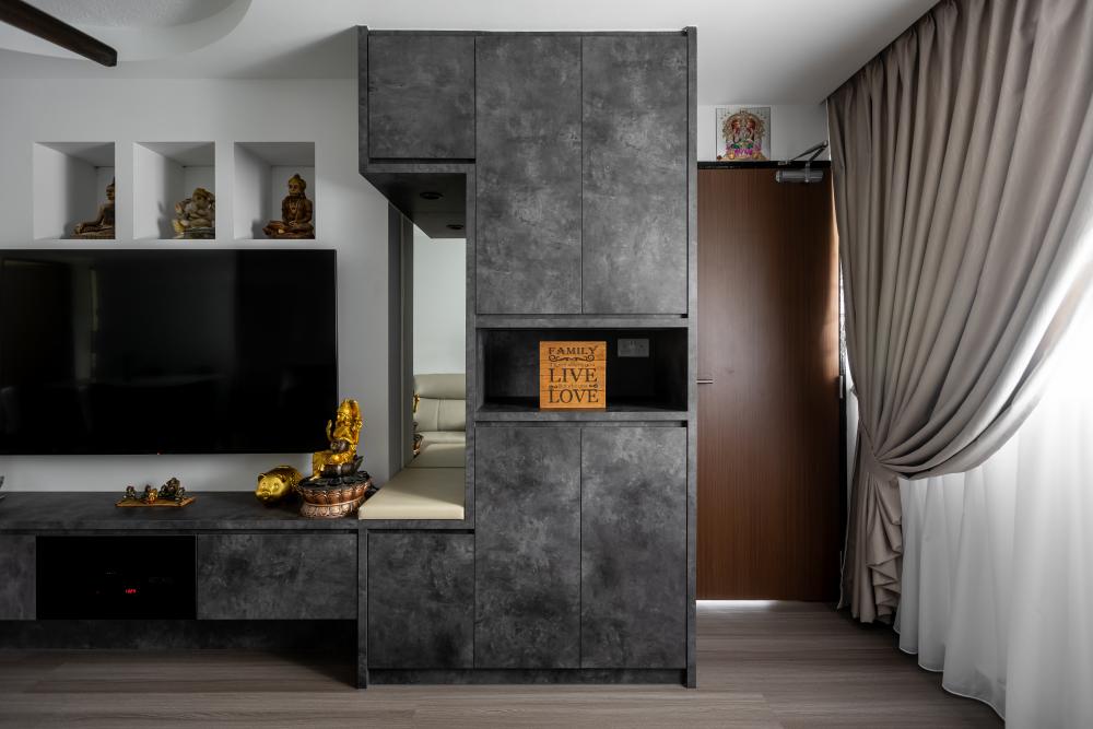 Modern Living Room with Settee and Vinyl Flooring
