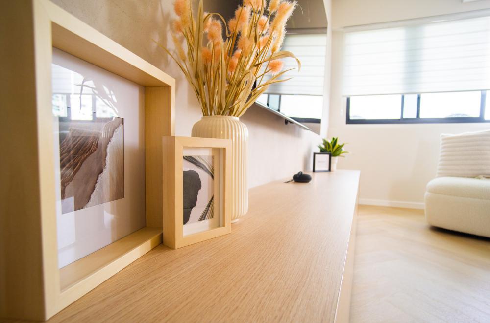 Modern Living Room with TV Console and TV
