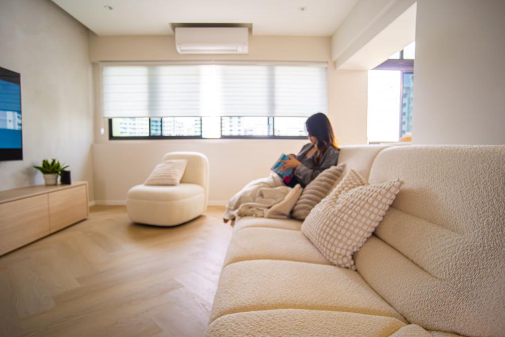 Modern Living Room with TV Console and Sofa