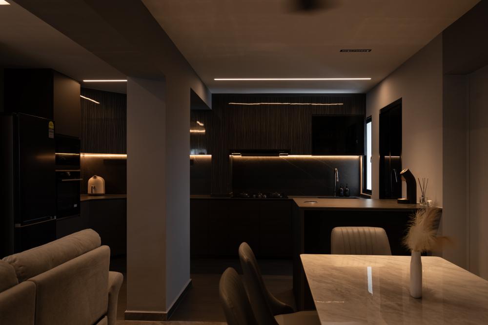 Modern Living Room with TV Console and Sofa