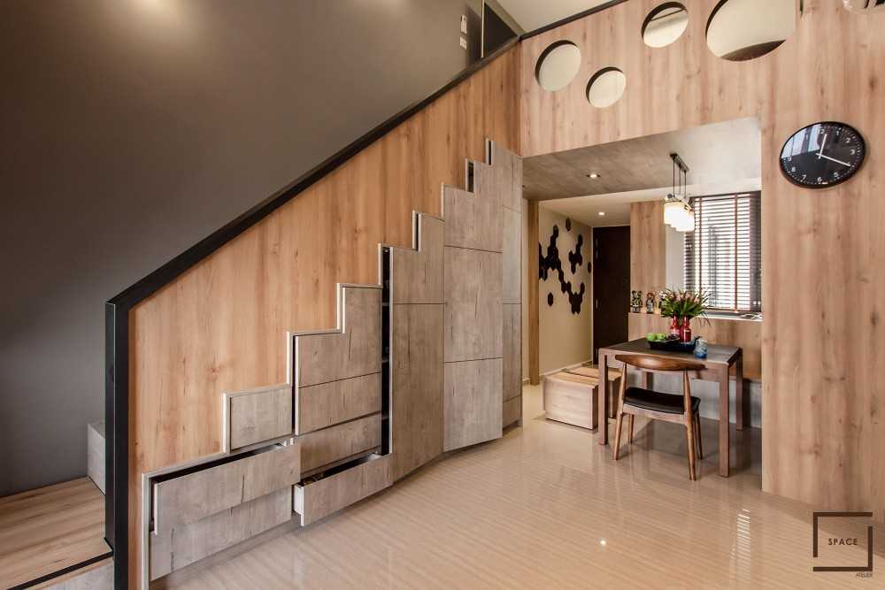 Scandinavian Living Room with TV Console and Feature Wall