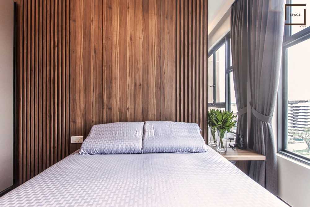 Scandinavian Bedroom with Vinyl Flooring and Wardrobe