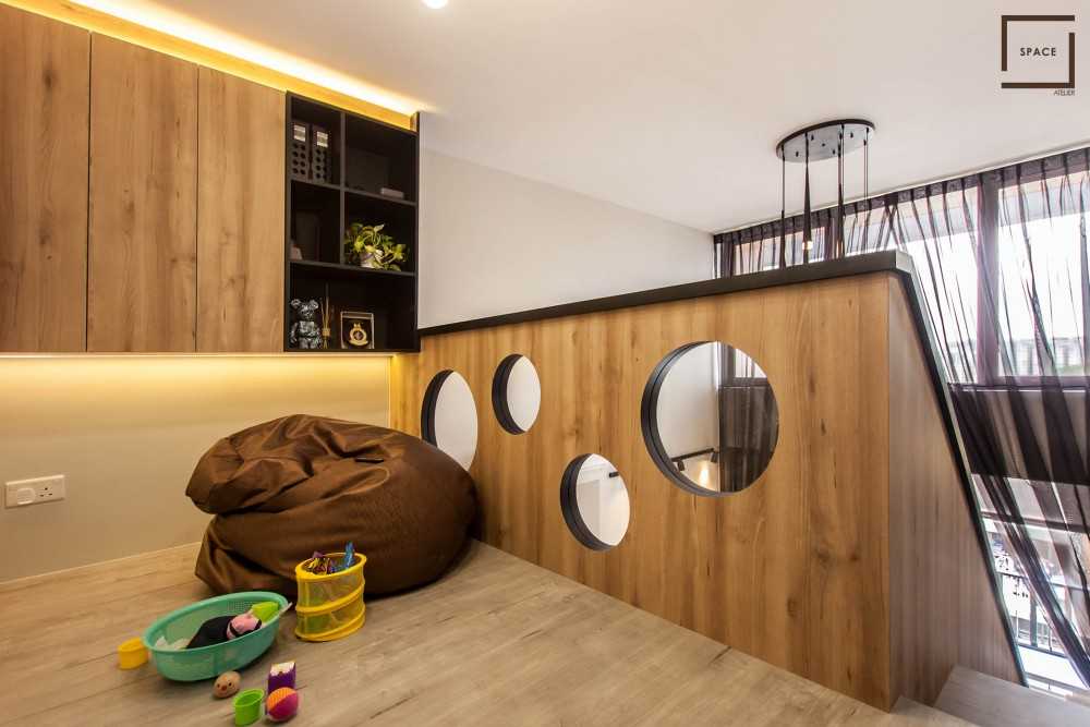 Scandinavian Kids Room with Bookshelf and Toys