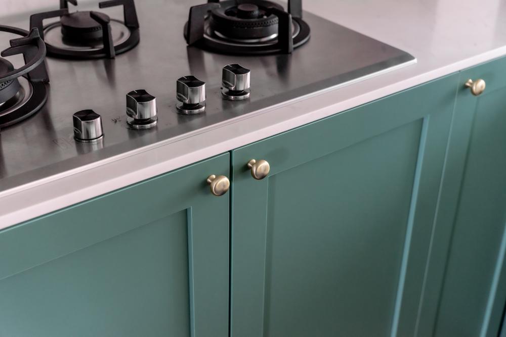 Modern Kitchen with Cupboard and Kitchen Tap