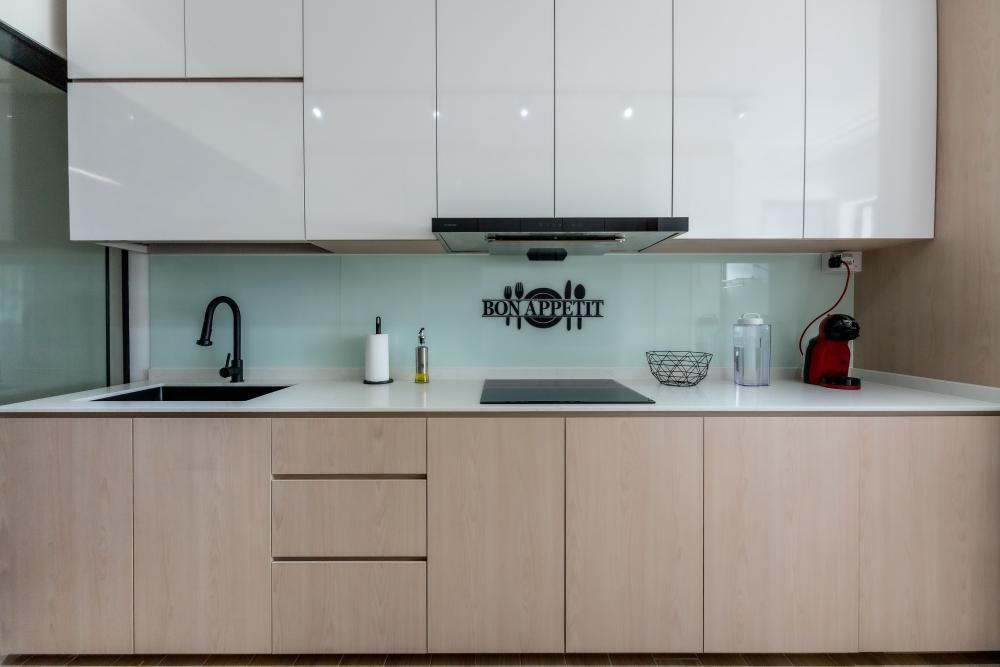 Scandinavian Kitchen with Kitchen Backsplash and Kitchen Accessories