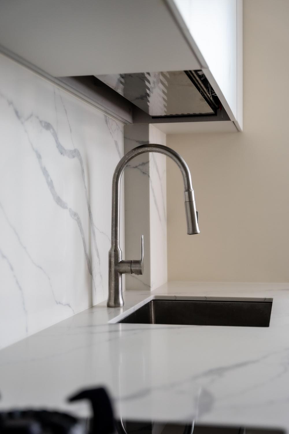 Scandinavian Kitchen with Kitchen Backsplash and Kitchen Accessories