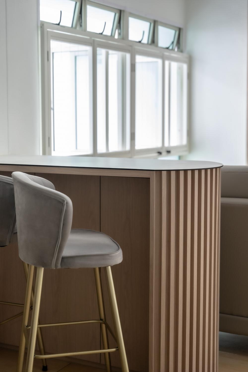 Scandinavian Dining Room with Dining Table and Tableware
