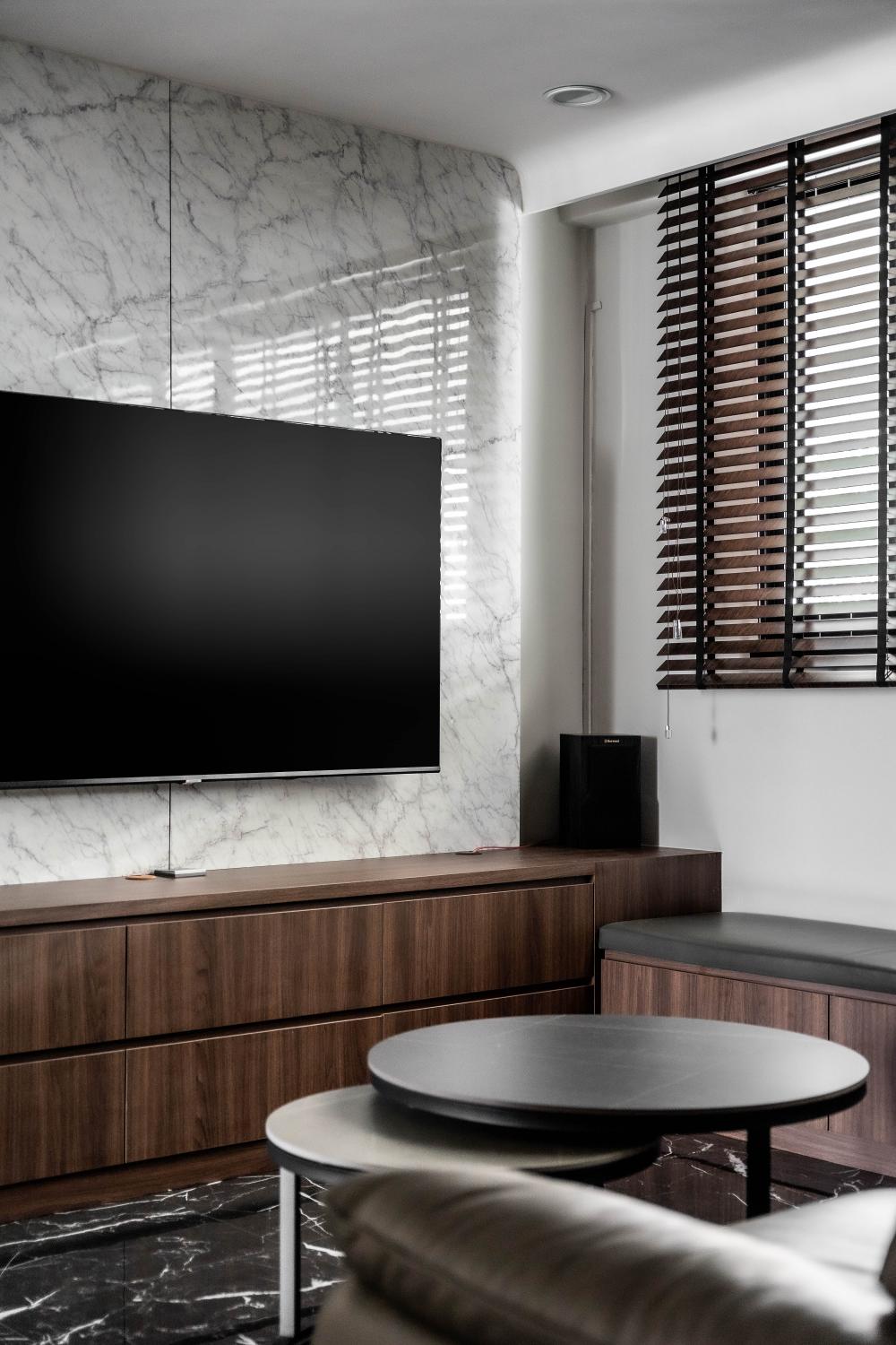 Modern Living Room with TV Console and Sofa