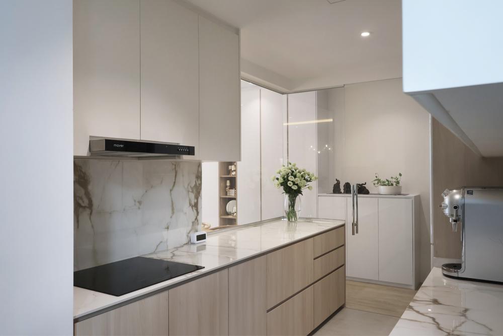 Scandinavian Kitchen with Cupboard and Kitchen Accessories