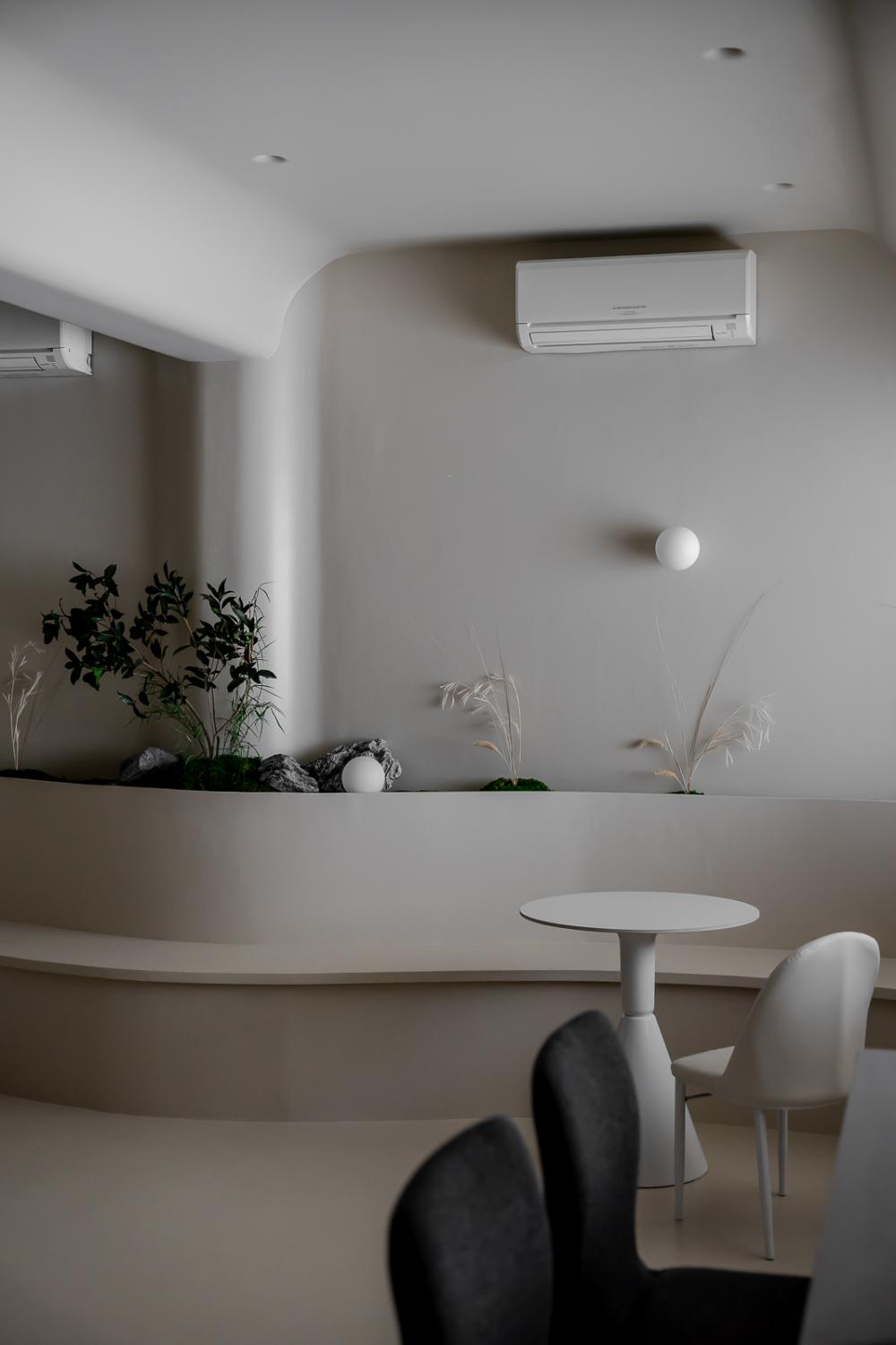Scandinavian Dining Room with Drop Light and Drop Ceiling