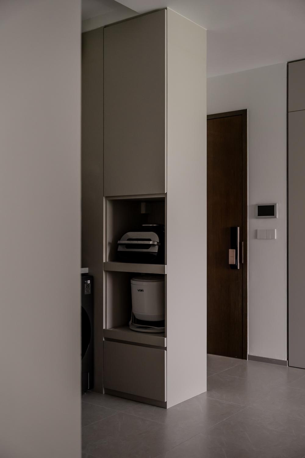 Modern Kitchen with Countertop and Vinyl Flooring