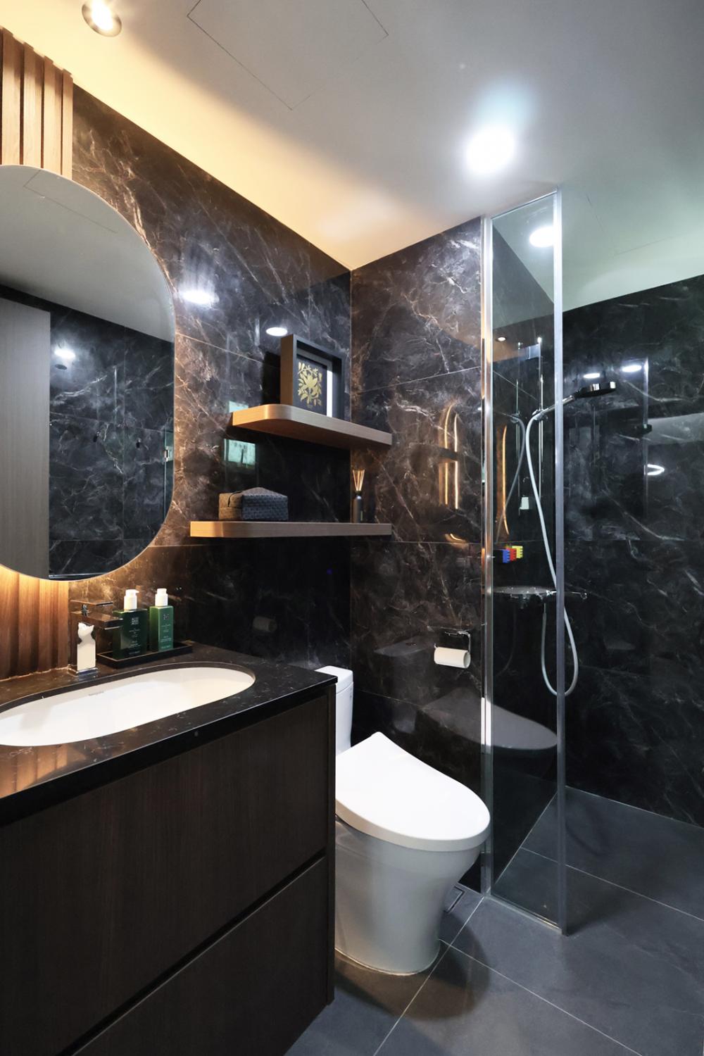 Modern Bathroom with Mirror and Bathroom Mirrors