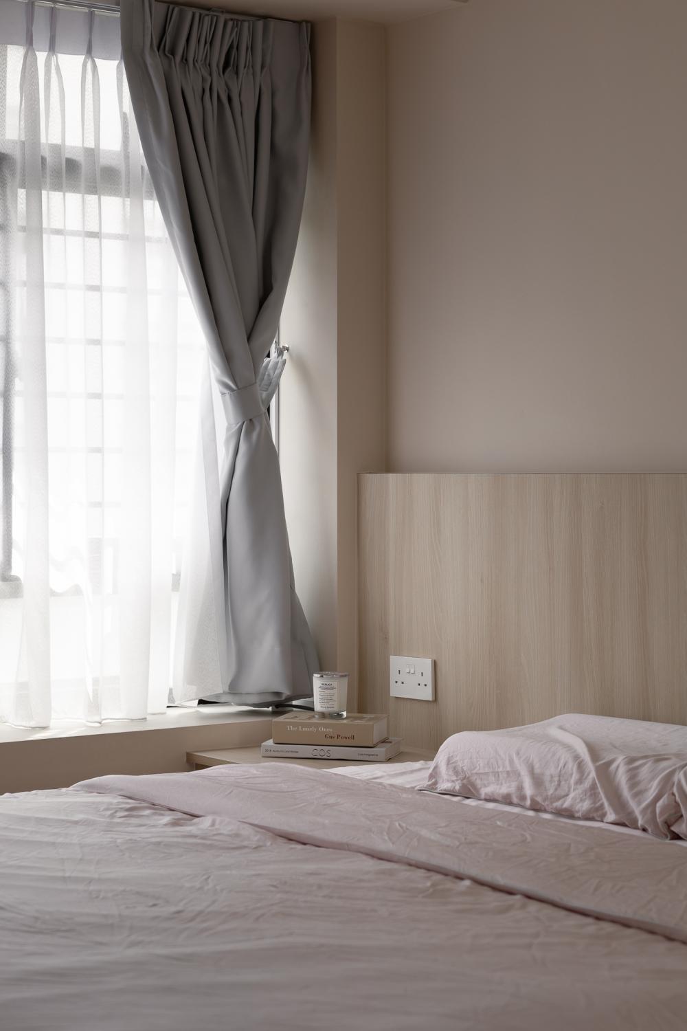 Scandinavian Bedroom with Sideboard and Queen Bed
