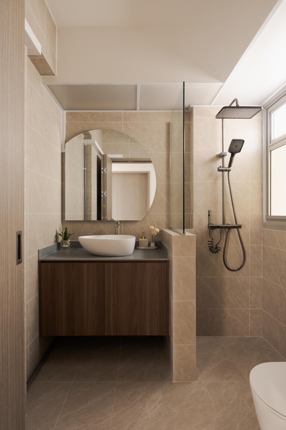Modern Bathroom with Mirror and Bathroom Mirrors
