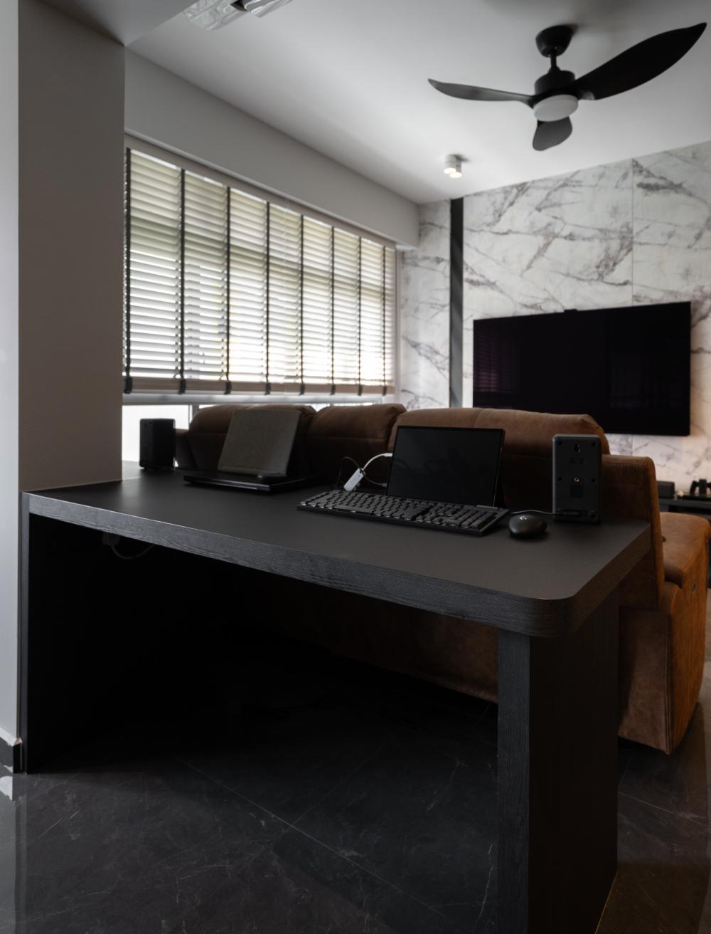 Modern Home Office with Desk and Computer