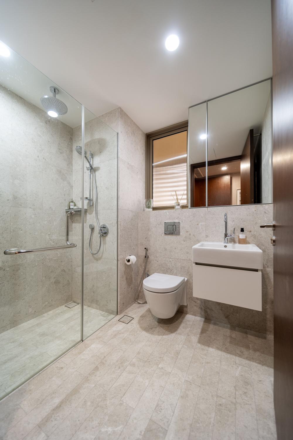 Modern Bathroom with Mirror and Bathroom Mirrors