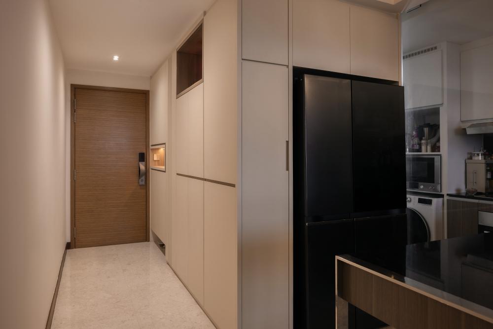 Minimalist Kitchen with Countertop and Kitchen Island