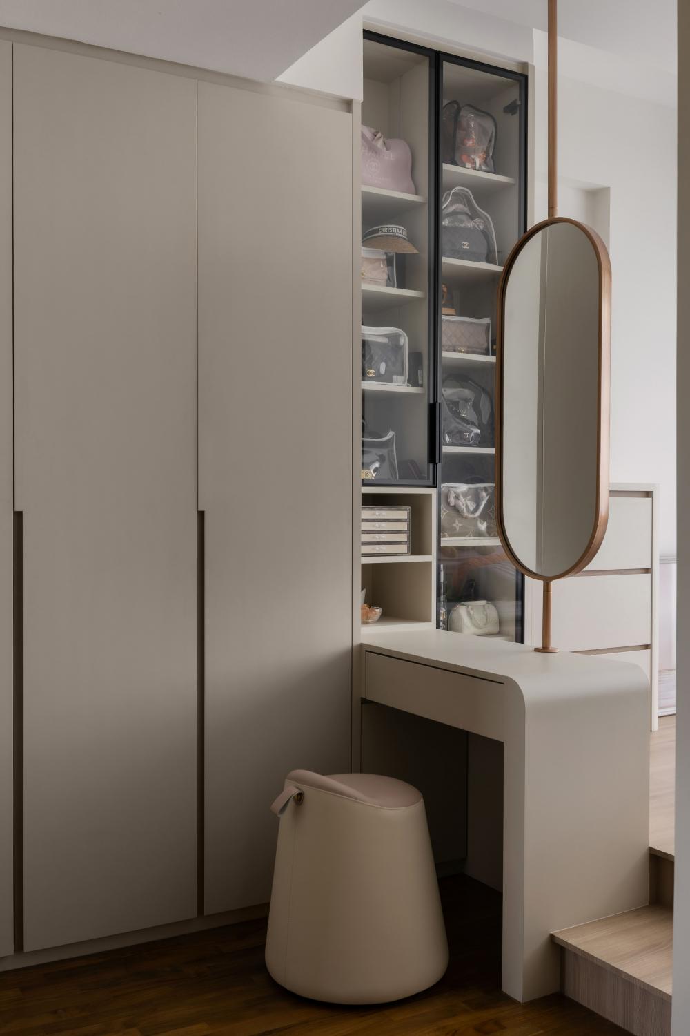 Minimalist Bedroom with Platform Bed and Wardrobe
