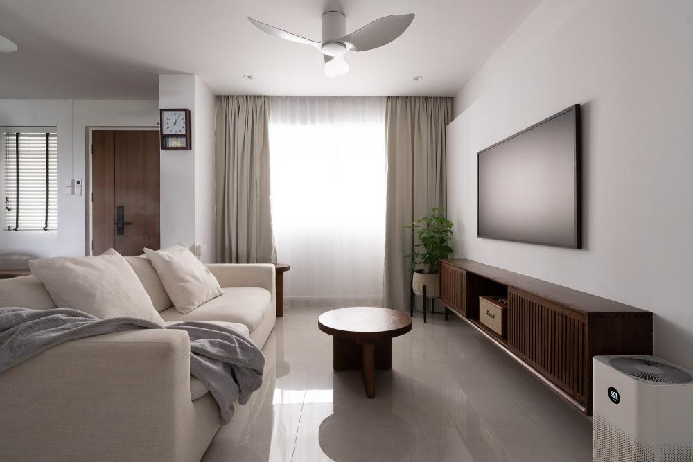 Modern Living Room with TV Console and Sofa