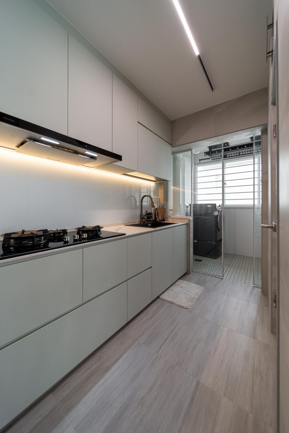 Country Kitchen with Kitchen Island and Kitchen Accessories