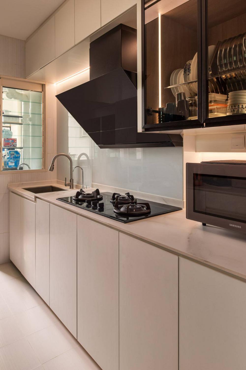 Modern Kitchen with Countertop and Kitchen Accessories