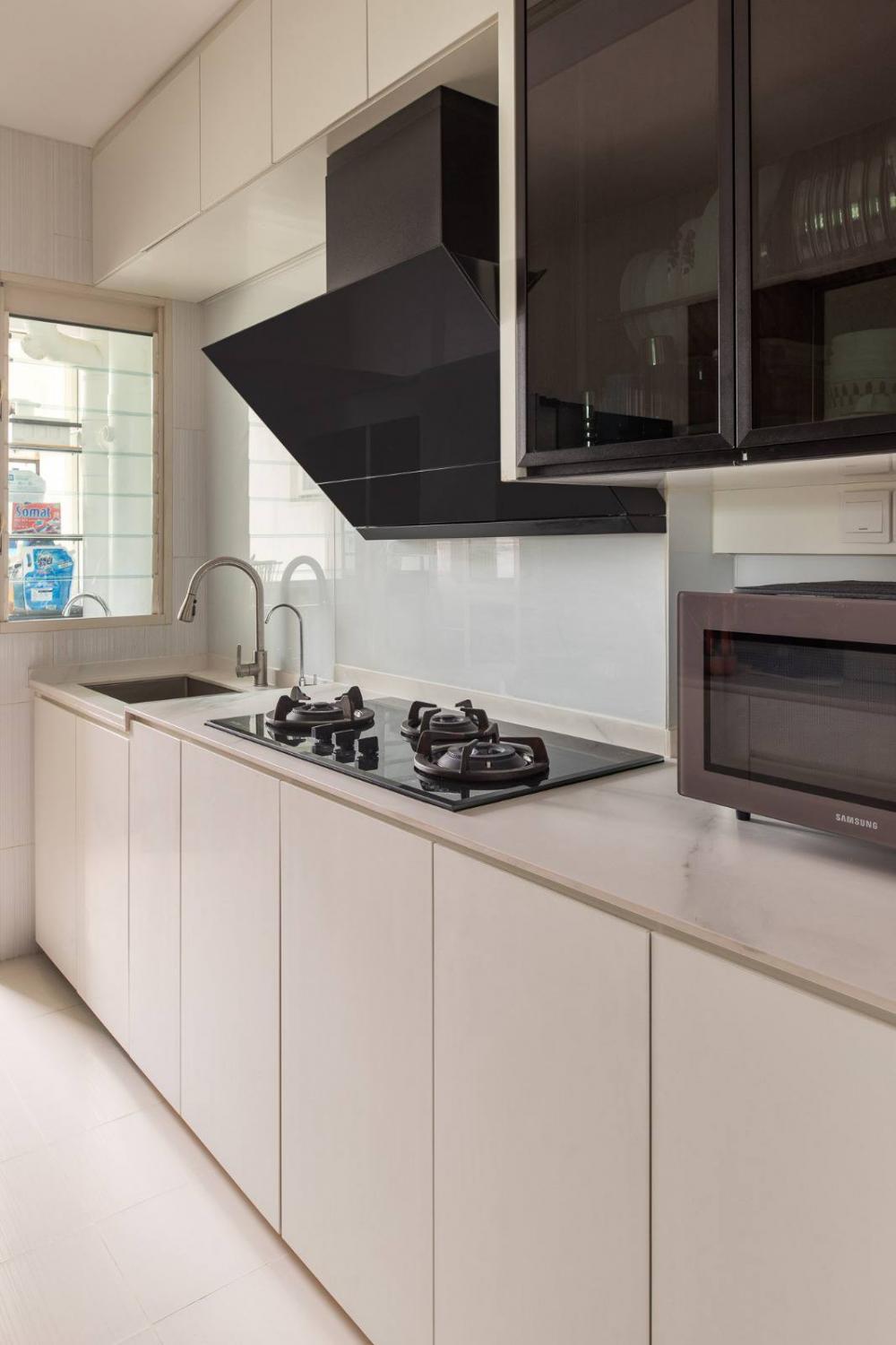 Modern Kitchen with Countertop and Kitchen Accessories