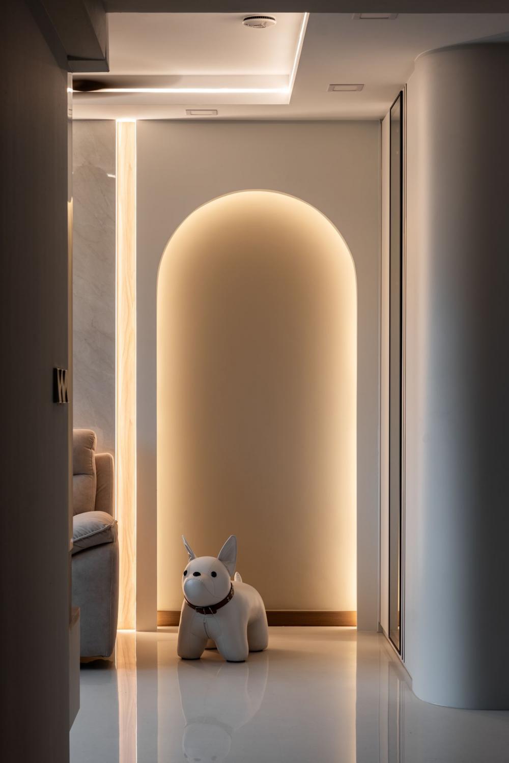 Modern Living Room with Ceiling Light and Lighting