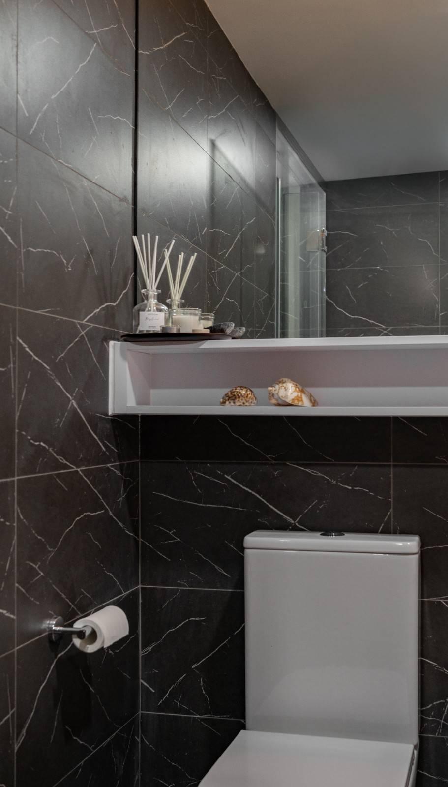 Modern Bathroom with Bathroom Accessories and Bathroom Lighting