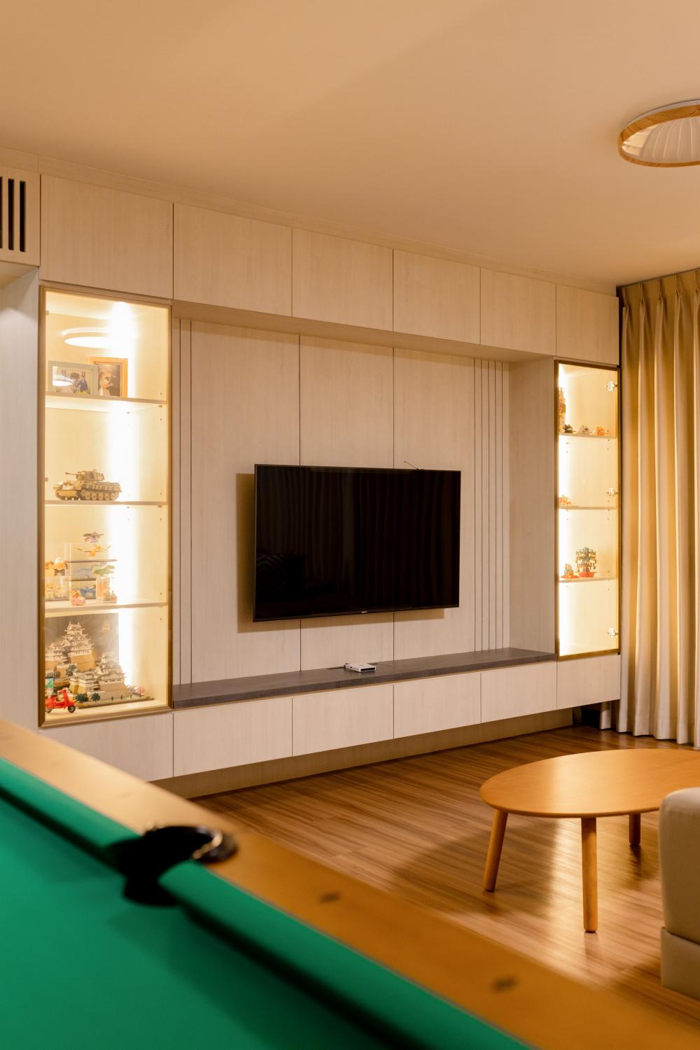 Modern Living Room with TV Console and TV