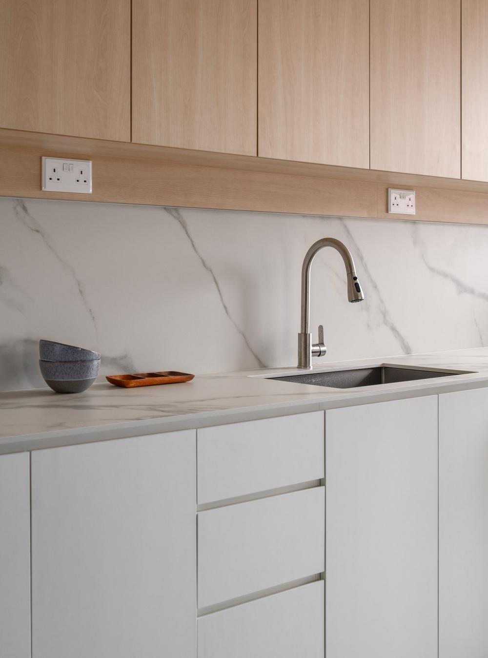 Scandinavian Kitchen with Kitchen Accessories and Kitchen Tap