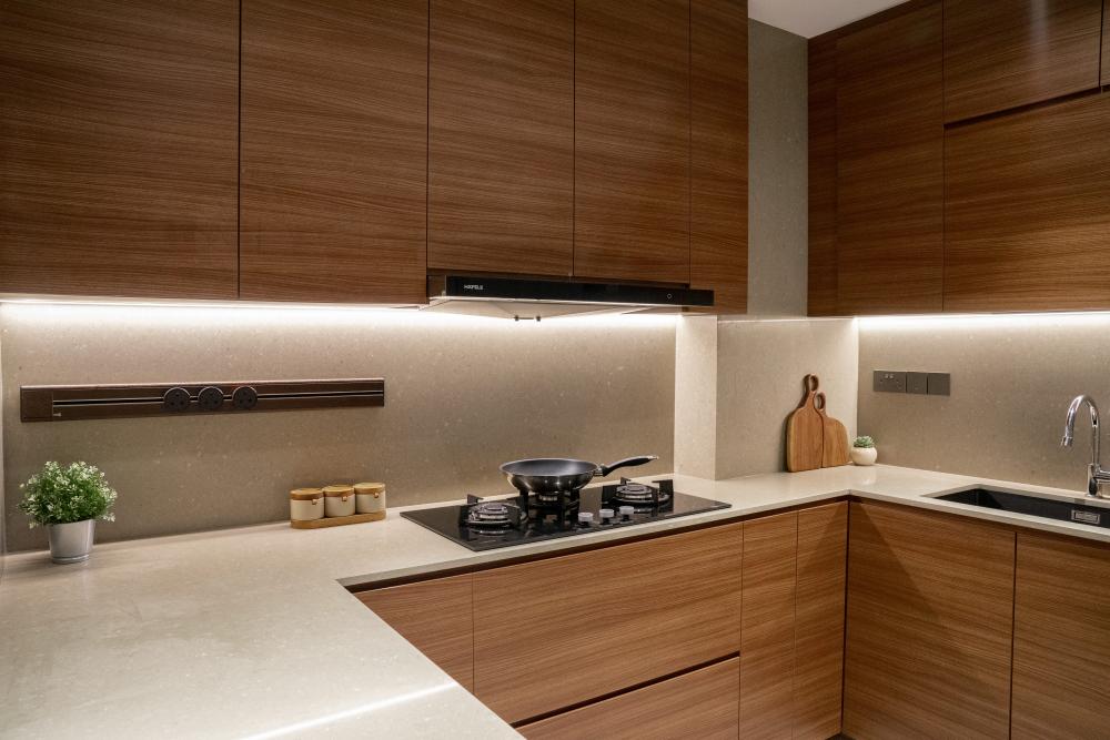 Scandinavian Kitchen with Kitchen Accessories and Dishwasher