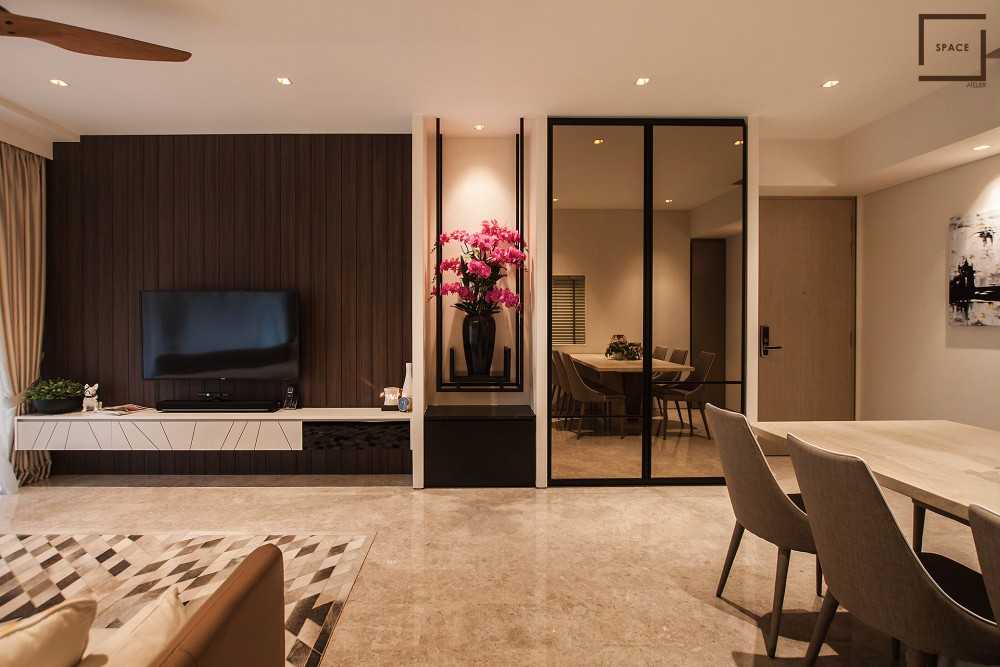 Modern Living Room with TV Console and TV