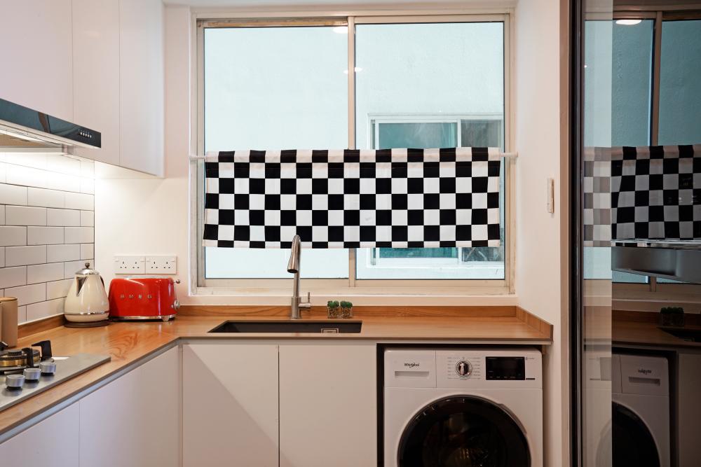 Scandinavian Kitchen with Kitchen Accessories and Dishwasher