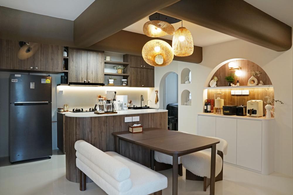 Scandinavian Kitchen with Open Kitchen and Dishwasher