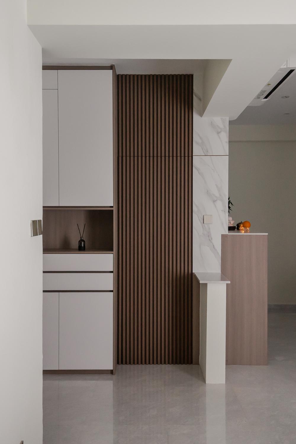 Modern Foyer with Artwork and Console Table