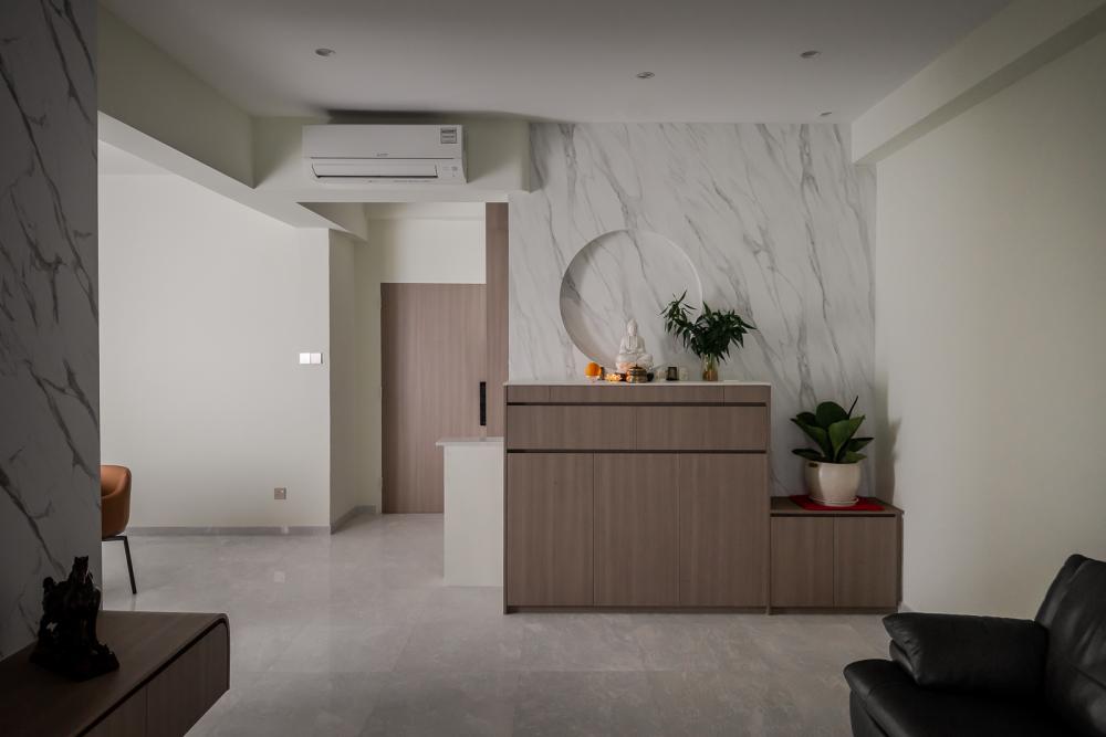 Modern Foyer with Artwork and Console Table